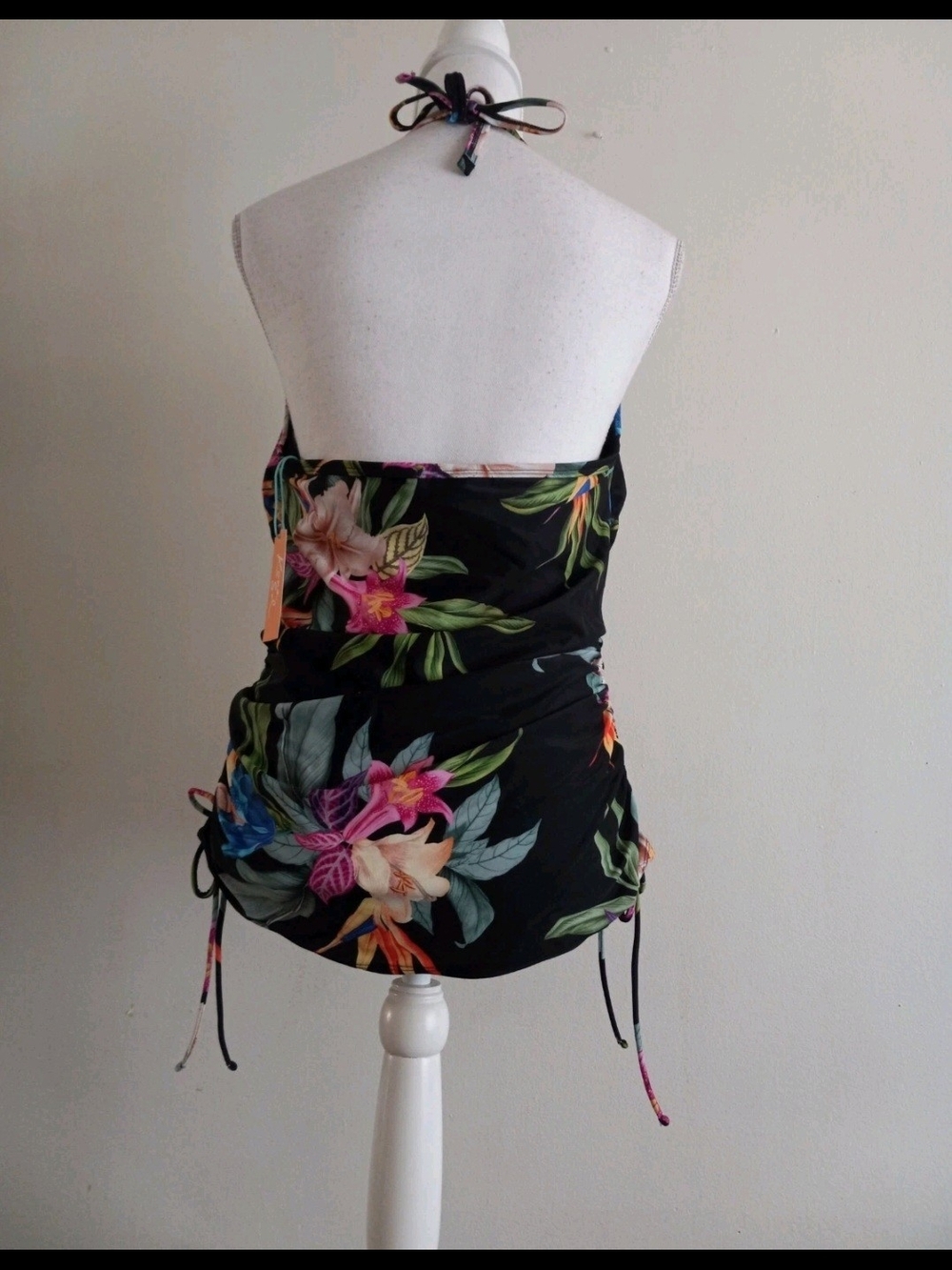 Black Tropical Floral Swim Top BAY ONE GET ONE FREE $15 - Picture 10 of 10